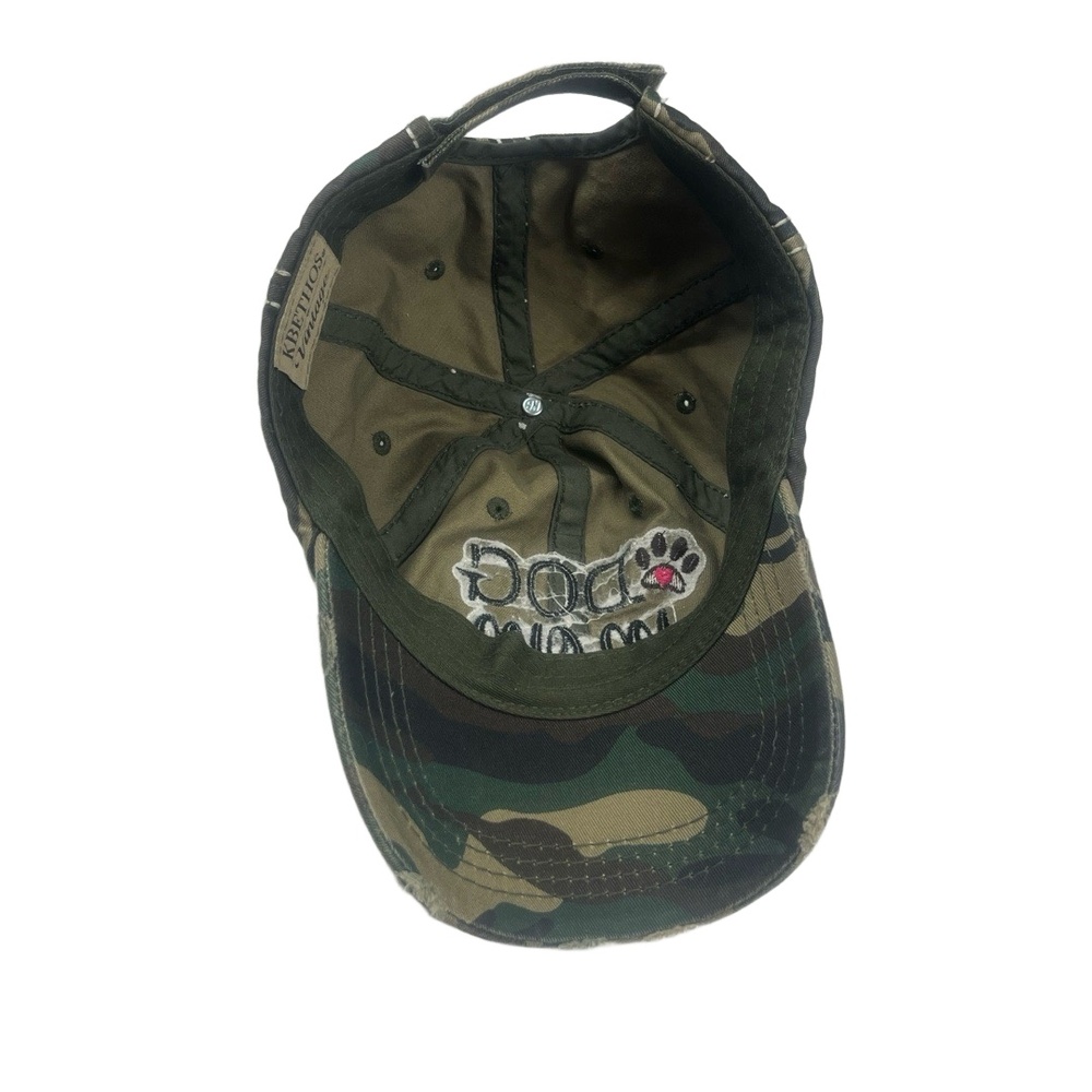 KBETHOS Vintage Baseball Cap OS Adjustable Camouflage Distressed Dog Mom Casual - Picture 5 of 7